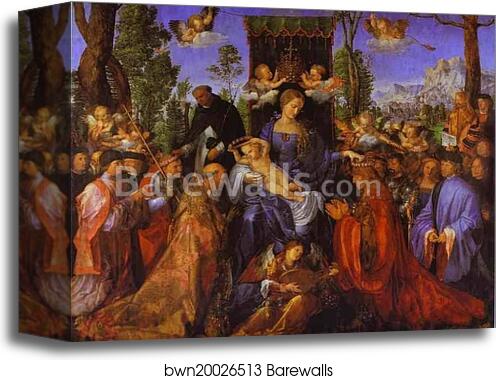 The Altarpiece of the Rose Garlands by Albrecht Dürer, Canvas Print
