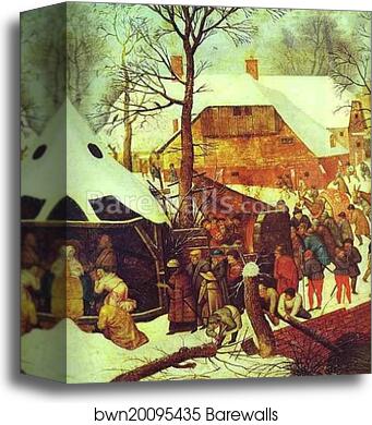 Adoration of the Magi. Detail by Pieter Brueghel The Younger, Canvas Print