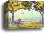 View of the Church of Santa Maria Degli Angeli near Assisi by Henri-Edmond Cross (Delacroix), Canvas Print