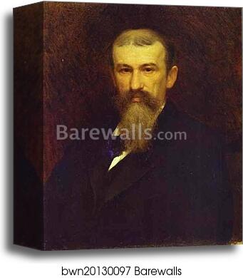 Portrait of the Artist Alexander Sokolov by Ivan Kramskoy, Canvas Print