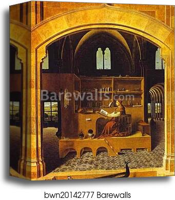 St. Jerome in His Study by Antonello Da Messina, Canvas Print