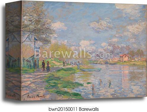 Spring by the Seine by Claude Monet, Canvas Print
