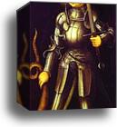 St. George. Reverse Side of St. Anne Panel by Lucas Cranach The Elder, Canvas Print