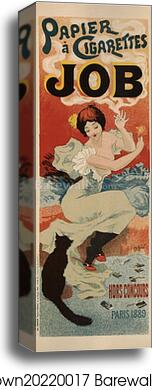 Le "Papier à Cigarettes Job" by Georges Meunier, Canvas Print