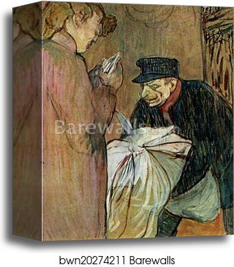 The Brothel Laundryman / Le Blanchisseur de la "Maison" by Henri De Toulouse-Lautrec, Canvas Print The Brothel Laundryman / Le Blanchisseur de la "Maison" by Henri De Toulouse-Lautrec, Canvas Print
