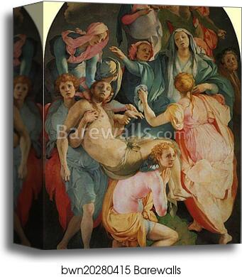 Deposition of Christ by Jacopo Carrucci, Known As Pontormo, Canvas Print