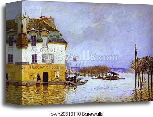 Flood at Port-Marly by Alfred Sisley, Canvas Print