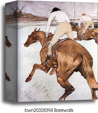 The Jockey by Henri De Toulouse-Lautrec, Canvas Print