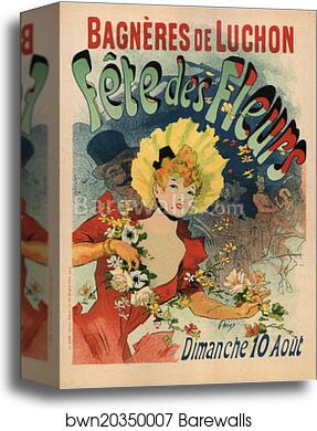 Bagnères de Luchon, Fête des Fleurs by Jules Chéret, Canvas Print
