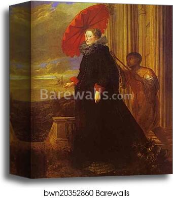 Portrait of Marchesa Elena Grimaldi, wife of Marchese Nicola Cattaneo by Sir Anthony Van Dyck, Canvas Print