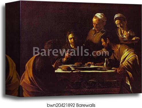 Supper at Emmaus by Caravaggio, Canvas Print