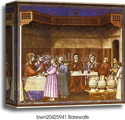 The Wedding Feast at Cana by Giotto, Canvas Print