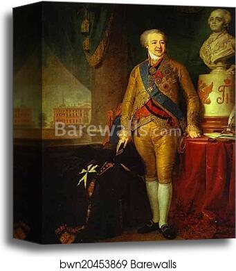 Portrait of Prince A. B. Kurakin by Vladimir Borovikovsky, Canvas Print Portrait of Prince A. B. Kurakin by Vladimir Borovikovsky, Canvas Print