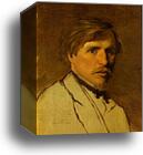 Portrait of the Artist Illarion Prianishnikov by Vasily Perov, Canvas Print