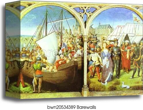 The Martyrdom of St. Ursula's Companions and The Martyrdom of St. Ursula by Hans Memling, Canvas Print The Martyrdom of St. Ursula's Companions and The Martyrdom of St. Ursula by Hans Memling, Canvas Print