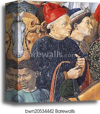 Procession of the Magus Balthazar. Detail by Benozzo Gozzoli, Canvas Print Procession of the Magus Balthazar. Detail by Benozzo Gozzoli, Canvas Print