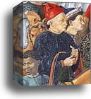 Procession of the Magus Balthazar. Detail by Benozzo Gozzoli, Canvas Print