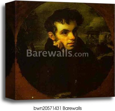 Portrait of the Poet V. A. Zhukovsky by Orest Kiprensky, Canvas Print