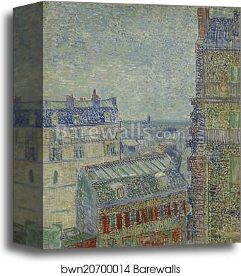View from Theo’s apartment by Vincent Van Gogh, Canvas Print