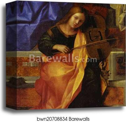 Sacra Conversazione. Detail by Giovanni Bellini, Canvas Print