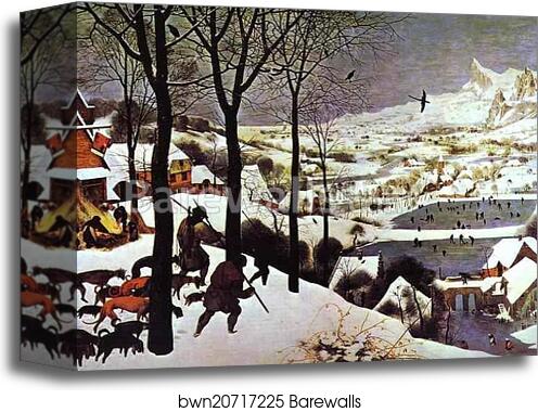 The Hunters in the Snow (January) by Pieter Bruegel The Elder, Canvas Print