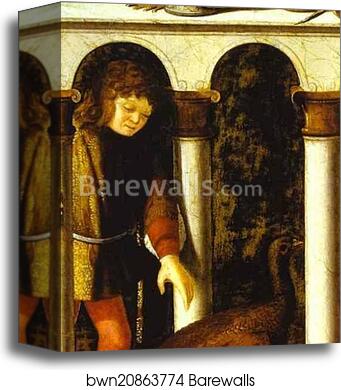 Two Court Ladies. Detail by Vittore Carpaccio, Canvas Print Two Court Ladies. Detail by Vittore Carpaccio, Canvas Print