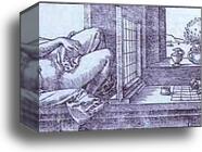 Draughtsman Drawing a Recumbent Woman by Albrecht Dürer, Canvas Print