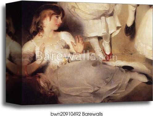 The Children of Ayscoghe Boucherett. Detail by Sir Thomas Lawrence, Canvas Print