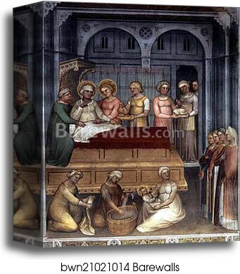 The Birth of John the Baptist by Giusto De’ Menabuoi, Canvas Print