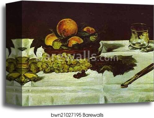 Still Life: Fruit on a Table by Edouard Manet, Canvas Print Still Life: Fruit on a Table by Edouard Manet, Canvas Print