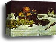 Still Life: Fruit on a Table by Edouard Manet, Canvas Print