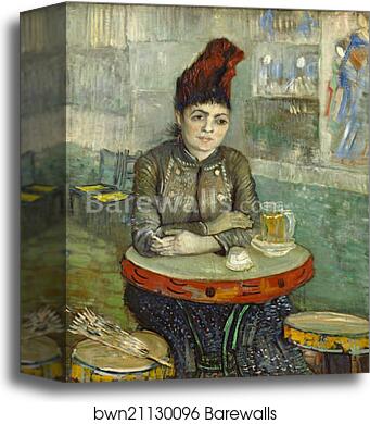 In the café: Agostina Segatori in Le tambourin by Vincent Van Gogh, Canvas Print