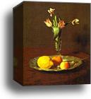 Lemons, Apples and Tulips (Citron, pommes et tulipes) by Henri Fantin-Latour, Canvas Print