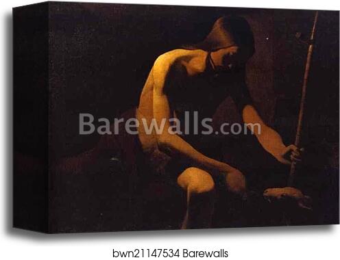 St. John the Baptist in the Desert by Georges De La Tour, Canvas Print