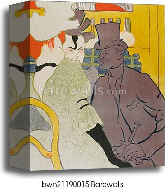 The Englishman at the Moulin Rouge by Henri De Toulouse-Lautrec, Canvas Print