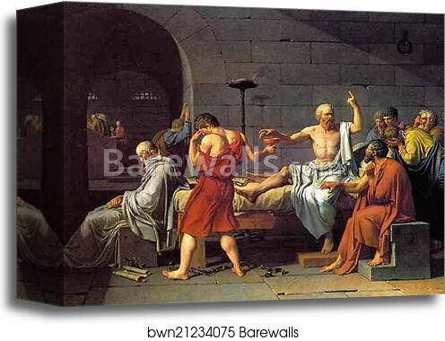 The Death of Socrates by Jacques-Louis David, Canvas Print The Death of Socrates by Jacques-Louis David, Canvas Print