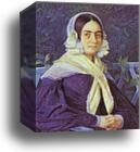 Portrait of an Unknown Woman in a Violet Dress by Evgraf Krendovsky, Canvas Print