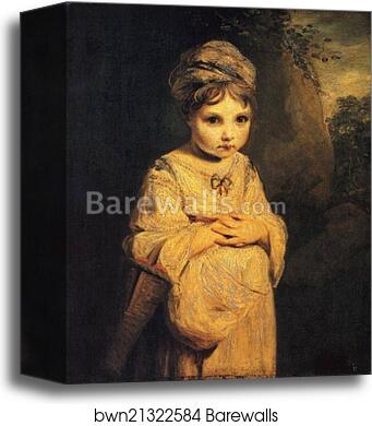 A Strawberry Girl by Sir Joshua Reynolds, Canvas Print