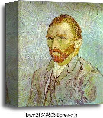 Self-Portrait. Saint-Rémy by Vincent Van Gogh, Canvas Print