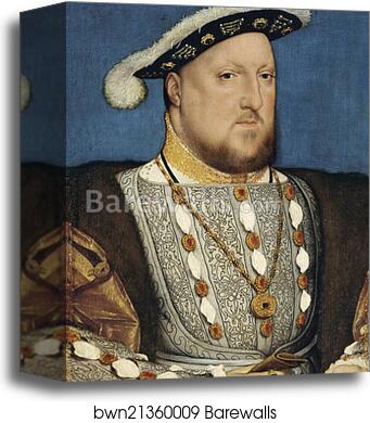 Portrait of Henry VIII of England by Hans Holbein The Younger, Canvas Print