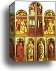 The Ghent Altarpiece with altar wings closed by Jan Van Eyck, Canvas Print