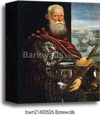 Portrait of Sebastiano Venier by Jacopo Robusti, Called Tintoretto, Canvas Print