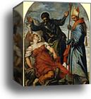 Saint George, Saint Louis, and the Princess by Jacopo Robusti, Called Tintoretto, Canvas Print