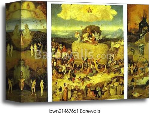 Haywain Triptych by Hieronymus Bosch, Canvas Print