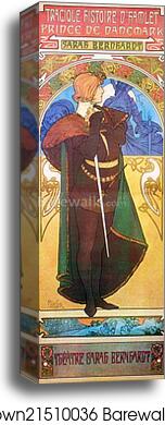 Hamlet by Alphonse Mucha, Canvas Print