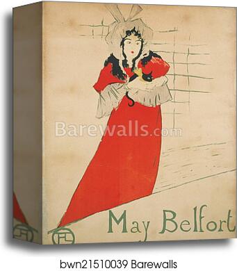 May Belfort by Henri De Toulouse-Lautrec, Canvas Print
