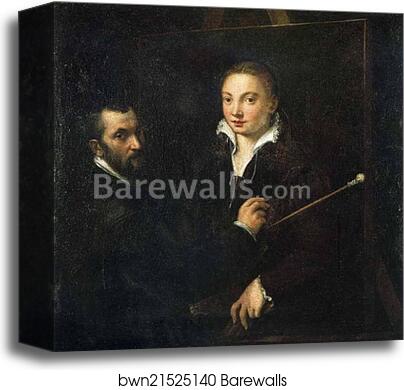 Bernardino Campi Painting Sofonisba Anguissola by Sofonisba Anguissola, Canvas Print Bernardino Campi Painting Sofonisba Anguissola by Sofonisba Anguissola, Canvas Print