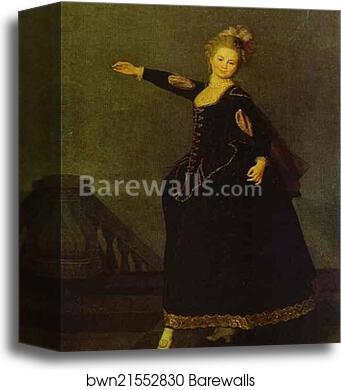 Portrait of N. S. Borschova by Dmitry Levitzky, Canvas Print