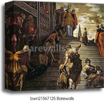Presentation of the Virgin in the Temple by Jacopo Robusti, Called Tintoretto, Canvas Print Presentation of the Virgin in the Temple by Jacopo Robusti, Called Tintoretto, Canvas Print