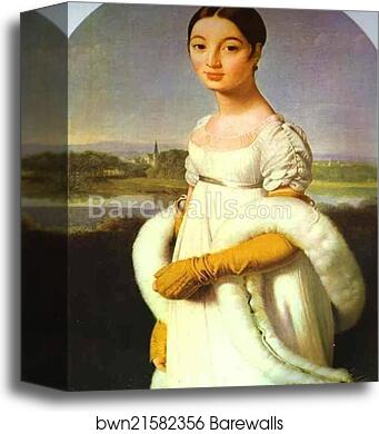 Portrait of Mademoiselle Rivière by Jean-Auguste-Dominique Ingres, Canvas Print